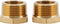U.S. Solid 2pcs Brass Reducer Hex Bushing, 1" NPT Male x 3/4" NPT Female Pipe Fitting