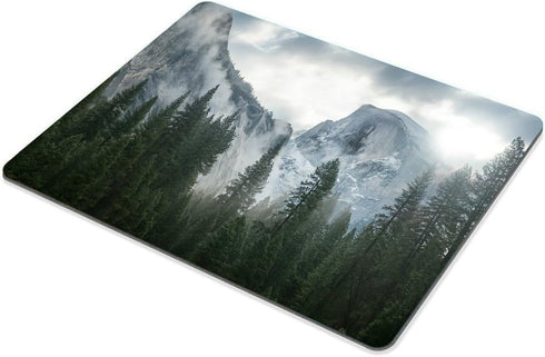 Smooffly Gaming Mouse Pad, National Park Nature Mountain Trees Mist Mouse Pad, 9.5 X 7.9 Inch