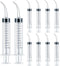 Plastic Syringe for Scientific Labs, 10 Pack Measuring Syringe Tools for Dispensing Multiple Uses (12 ml, 1)