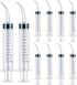Plastic Syringe for Scientific Labs, 10 Pack Measuring Syringe Tools for Dispensing Multiple Uses (12 ml, 1)