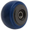 SWB-0420-08 Signature Premium Rubber Wheel, 4" Dia, 2" Width, 400 lbs Capacity, 2-7/16" Plate Length, Blue