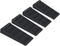 Thin Door Stop Rubber Wedge - Flexible Non-Scratching Door Holder for Bottom of Door, Smart Stackable Design - Black