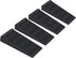 Thin Door Stop Rubber Wedge - Flexible Non-Scratching Door Holder for Bottom of Door, Smart Stackable Design - Black