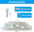 Jiozermi 20PCS 90 Stainless Steel Furniture Corner Connector, Silver Shelf Brackets Metal Corner Brackets for Wood L