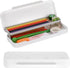 BTSKY Little Duck Double Layers Plastic Pencil Box, Cute Organizer for Pencils, Erasers, Small Stationery