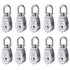 Rocaris 10 Pcs Stainless Steel Wire Rope Crane Pulley Block M15, Single Pulley Block with Swivel Hook for Lifting