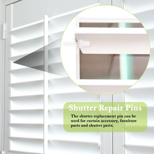 60 1.10 Inch Pcs Shutter Replacement Pins Clear Plastic Louver Pins for Window and Plantation Shutter Repair Supplies