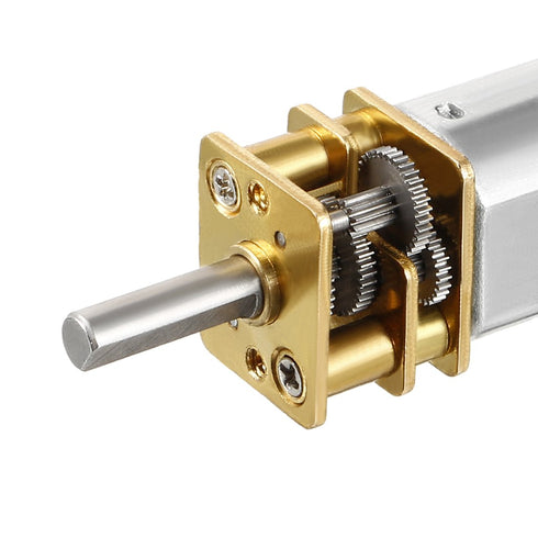 uxcell Micro Speed Reduction Motor, DC 6V 50RPM with Full Metal Gearbox, 0.18A Electric Gear Box Motor