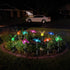 6 30 Anordsem Solar Garden Lights Outdoor: Waterproof PVC Insect Stake Light Heads - Changeable Color LED Lighting