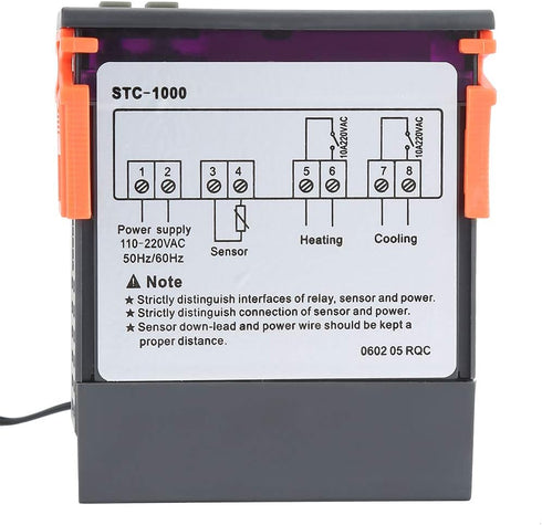 Temperature Controller , STC-1000 Digital Temperature Controller with Sensor Temp Sensor Electric Thermostat Control 110-220V