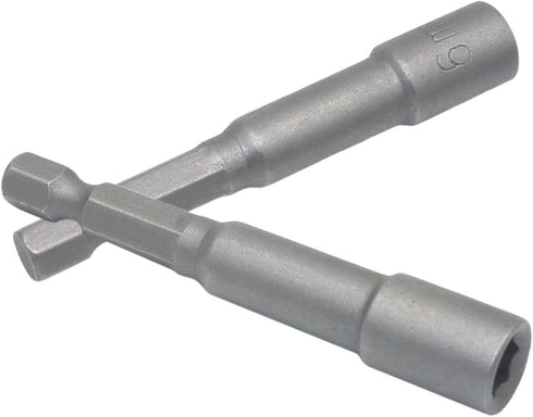 2Pcs 6mm Hex Shank Magnetic Nut Driver Power Screw Drill Bits Socket Wrench Tools