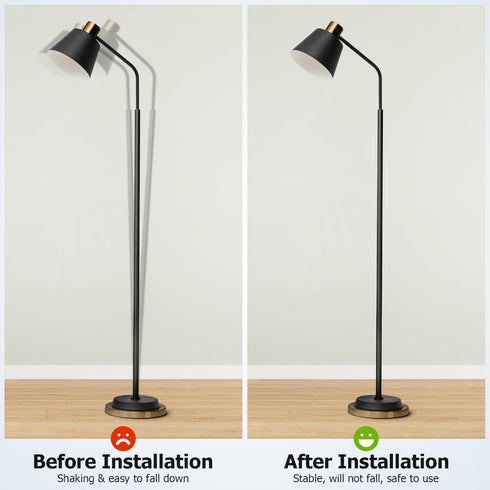 Luxshiny Heavy Duty Weighted Plastic Lamp Base for Floor and Desk Lamps and Stable Chassis Base for Various Styles Easy
