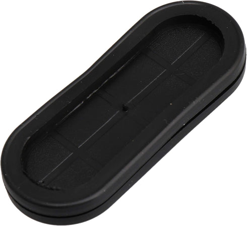 RDEXP Black Synthetic Rubber Oval Shape Double-Sided Wires Grommet Gaskets Rings, Set of 10, 79 x 24mm Inner Size