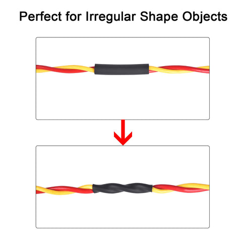 XHF 1 Inch Waterproof Heat Shrink Tubing, Marine Grade, 4 Ft Black, Insulation Seal Against Moisture