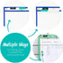 WallDeca Dry Erase Pocket Sleeves, 8.5" x 11", Reusable Plastic Paper Holder Pack, 5 Colors (25-Pack)