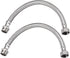 uxcell Faucet Supply Line Connector, G1/2 Female x G1/2 Male, 16 Inch Length, 304 Stainless Steel Hose