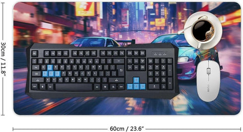 Large Mouse Pad Gaming JDM Car S13 S15 Blue Tokyo Drift Gallop Race Cool Anime Desk Mat Long Big Mousepad Extended Keyboard Computer Pad Office Desk Organizers and Accessories 30x60cm by josnmre