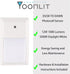 Pack 12W 1000 5000K, 1-Pack YoonLIT LED Outdoor Wall Light Dusk to Dawn Photocell, Waterproof for Porch, Garage