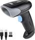Wireless Barcode Scanner 1D QR Handheld Laser Reader, 3-in-1 Bluetooth & 2.4G Wireless & USB Wired for iPad, Android,