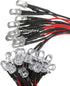 Ltvystore 80Pcs 5MM 5V 8Colors Bulb +80Pcs 5MM LED Pre Wired Prewired Lamp Light Prewired Emitting Diode Black LED