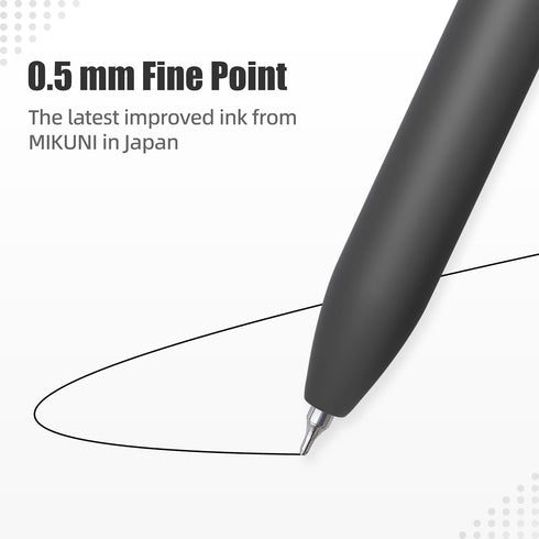 KALARA High-End Aesthetic Gel Ink Pens (6 Pens + 3 Refills), 0.5mm Fine Point for Smooth Writing, Stylish Office
