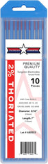 2% Thoriated TIG Welding Tungsten Electrodes, 3/32 x 7 , 10-Pack