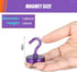 Neosmuk 6 Pack Heavy Duty Magnetic Hooks, Strong Neodymium Industrial Hooks for Fridge, Toolbox, Grill (Purple)