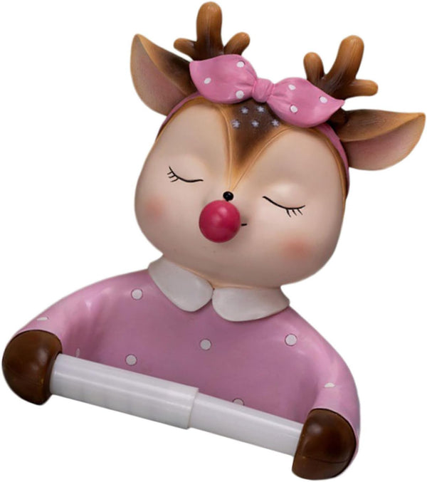 Ciieeo Cartoon Decorative Toilet Paper Holder Wall-Mounted Roll Paper Rack Bathroom Tissue