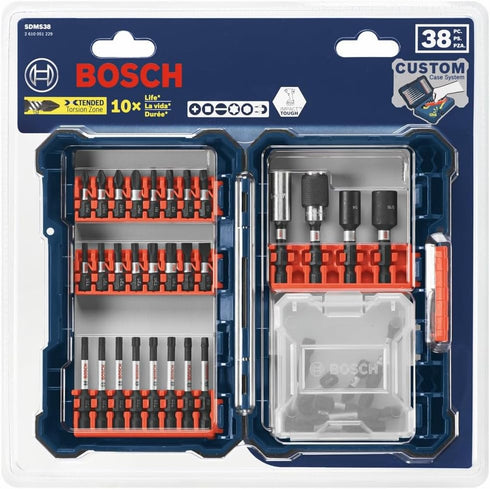 BOSCH SDMS24 24-Piece Custom Case System Set for Assorted Impact Tough Screwdriving Applications