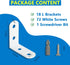 Oufiin 18Pcs 72 1.57x1.57 Inch White L Bracket & Pcs Screws, Corner Brace, Small Right Angle Bracket, Shelf Bracket