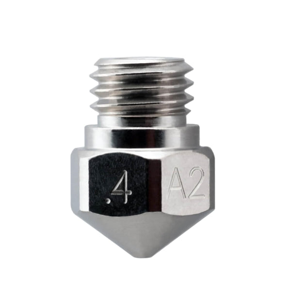 Microswiss Plated A2 Hardened Tool Steel Nozzle for MK10 All Metal Hotend Kit ONLY, (.4mm)