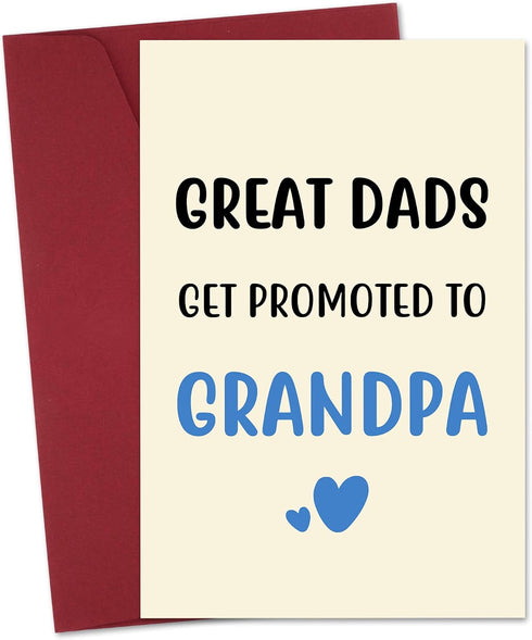 JoyrnalK New Grandpa Card - Pregnancy Announcement Cards For Grandpas Promoted To Grandpa