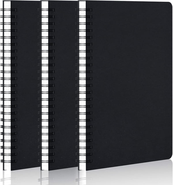 EUSOAR Graph Paper Spiral Notebook, A5 3Pack, 5.5"x8.3", 120 Pages, Wirebound Journal for Math and Science Students