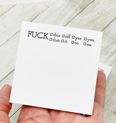 Funny Sticky Note What The F*cks F*ck Notepad, Novelty Notepads, Funny Desk Accessory Gifts for Friends