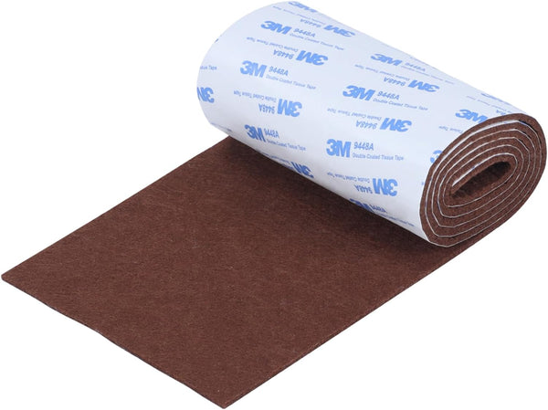 Felt Furniture Pads, Non Slip Self Adhesive Cuttable Felt Tape Brown Heavy Duty Roll for Protecting Floors