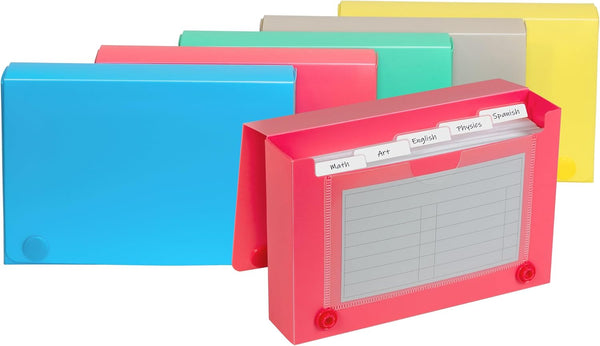 C-Line Index Card Case for 3 x 5 Inch Index Cards, Assorted Colors,