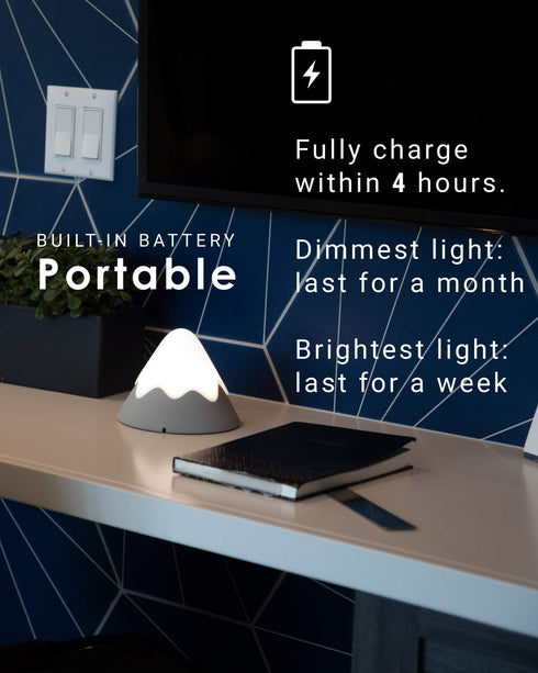 DesignNest Dimmable, Snow Mountain Baby Night Light, Tap Squeeze Touch Control with Timer, Soft Eye Caring