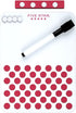 Five Star Locker Accessories, Locker Dry Erase Board + Push Pin Board, Magnetic, 6" x 8", Red (73543)