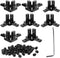 8Sets 3-Way End Corner Bracket Solid Connectors for 2020 Series 6mm Slot Aluminum Profile Accessories