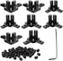 8Sets 3-Way End Corner Bracket Solid Connectors for 2020 Series 6mm Slot Aluminum Profile Accessories