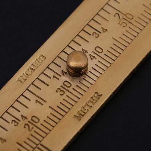 Brass Mini Vernier Caliper Double Scales, Sliding Gauge Ruler Measuring Tool for Jewellery Measurement (80mm)