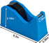 IHOMECOOKER Desktop Tape Dispenser Adhesive Roll Holder (Fits 1" & 3" Core) with Weighted Nonskid Base (Blue)