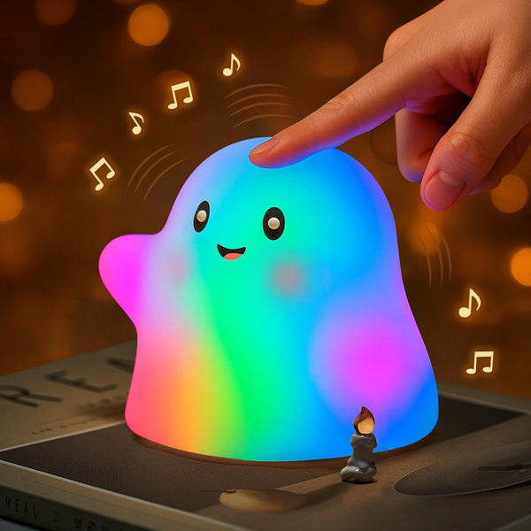 nextanG RGB Ghost Night Light Color-Changing Tap Control Fun Toy for Kids, Soft