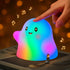 nextanG RGB Ghost Night Light Color-Changing Tap Control Fun Toy for Kids, Soft