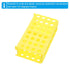 PATIKIL 80 Wells Tube Rack, 1 Pcs Four Panel Vial Rack for Microcentrifuge Tubes 0.5/1.5/2/10/15/50ml, Yellow