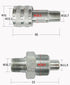 Fafeicy Hydraulic Coupler, Quick Connect Couplers, Zg3/8 Thread, Male+Female Coupling Set by Fafeicy