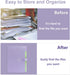 Forvencer Accordion File Organizer, Letter Size, 5 Pocket Expanding File Folder for School Office Supplies, Purple