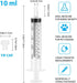 5 Pack 10mL Syringes, 10cc with tsp & mL Measurement and Press-In Cap for Liquid, Food, Oral, Pet, Scientific