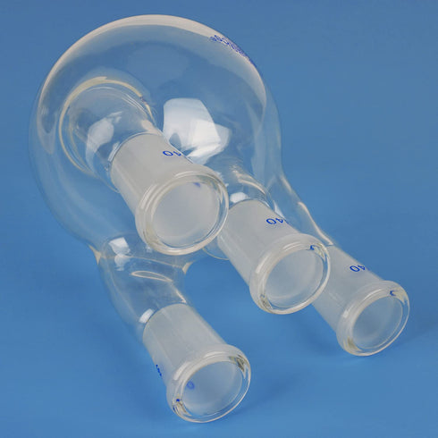 Round Bottom Flask RBF, 500 ml Heavy Wall 4 Neck Borosilicate Glass Flask with 24/40 Standard Taper Joint