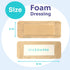Conkote Silicone Bordered Foam Dressing 2‘’x 5‘’, Water-Resistant & Comfortable, Box of 10 Dressings